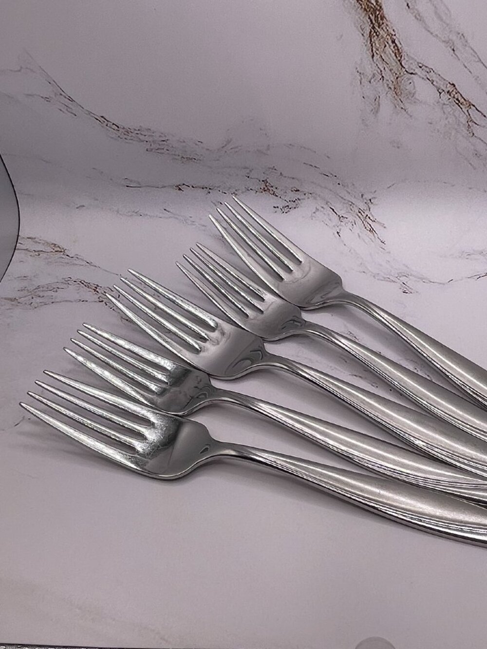 5pc Oneida Camlynn Cleo Stainless Flatware Replacement Lot Dinner Salad Forks